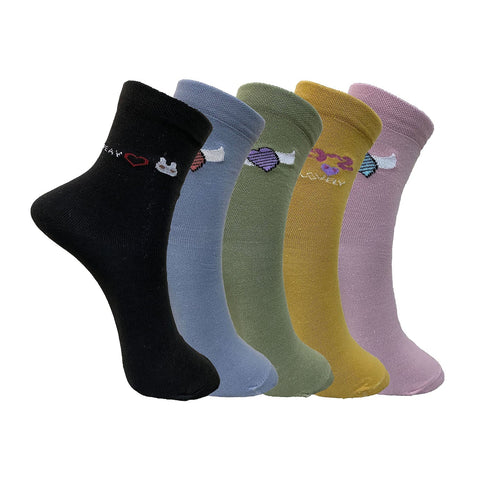 Cute Ankle Socks for Women | 100% Cotton (5 Pack)