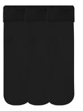 TENDSY Women's Thermal Fleece Winter Socks, Pack of 3, Black and Beige