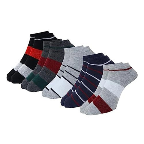 Striped Athletic Socks for Men (5 Pack)