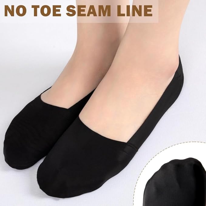 TENDSY No Show Socks for Women | Low Cut Cotton Blend | Non-Slip Heel Grips | Multiple Colors | Pack of 6 Pairs | Breathable & Comfortable Everyday Socks for Women