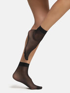 TENDSY Women's Sheer Ankle Socks | Transparent Stockings for Heels & Flats | Invisible & Thin Socks for Women - Pack of 3 Pairs
