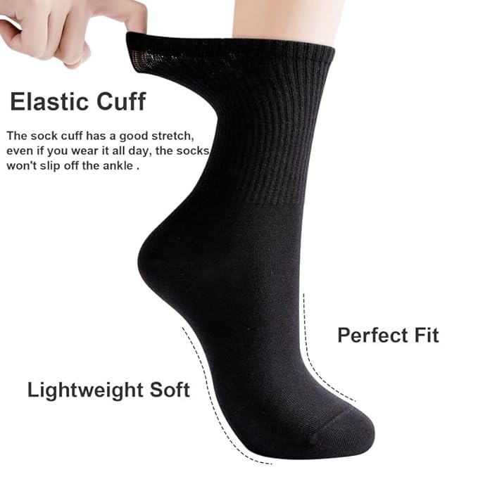 TENDSY Men's & Women's Cotton Ankle Socks | 6 Pairs Pack | Black & White Soft Socks for Everyday Comfort | Gym, Office, School Wear | Durable, Stretchable, All-Season Fit