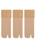 TENDSY Women's Winter Thermal Socks with Fur Lining | Nylon Thumb Socks | Ankle Length | Pack of 3 (Black & Skin Color)