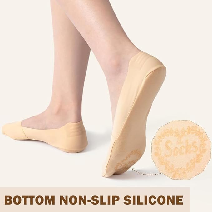 TENDSY No Show Socks for Women | Low Cut Cotton Blend | Non-Slip Heel Grips | Multiple Colors | Pack of 6 Pairs | Breathable & Comfortable Everyday Socks for Women