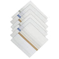 Cotton Men's Handkerchief Set | Premium White Striped (6 Pack)