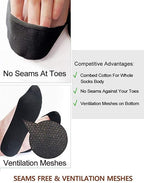 TENDSY Women No Show Socks, Ultra Low Cut Invisible Liner Socks, Non Slip Grip Cotton Socks for Flats, Loafers, Sneakers, Black & Beige, 6 Pairs, Comfortable Breathable Fit