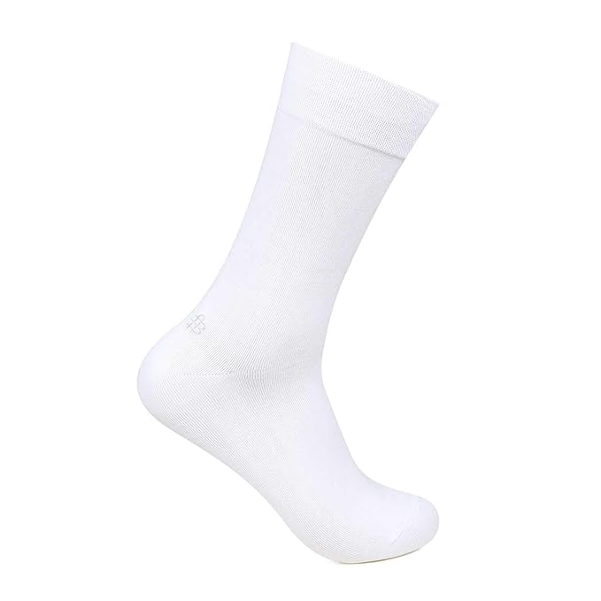 White Unisex Dress Socks (6 Pack)