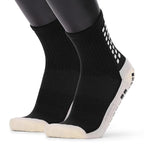 TENDSY Anti Slip Athletic Socks for Men | Pack of 3 Non Slip Grip Dotted Socks for Football, Running, Gym, Cycling & Outdoor Sports | Comfortable Cotton Ankle Socks