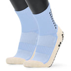 TENDSY Anti Slip Athletic Socks for Men | Pack of 3 Non Slip Grip Dotted Socks for Football, Running, Gym, Cycling & Outdoor Sports | Comfortable Cotton Ankle Socks