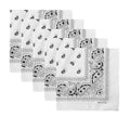 TENDSY Cotton Paisley Bandanas | Traditional Print | Red Black White | 100% Cotton | Handkerchief for Men & Women | Scarf for Head, Neck, Hair | Combo Pack of 5