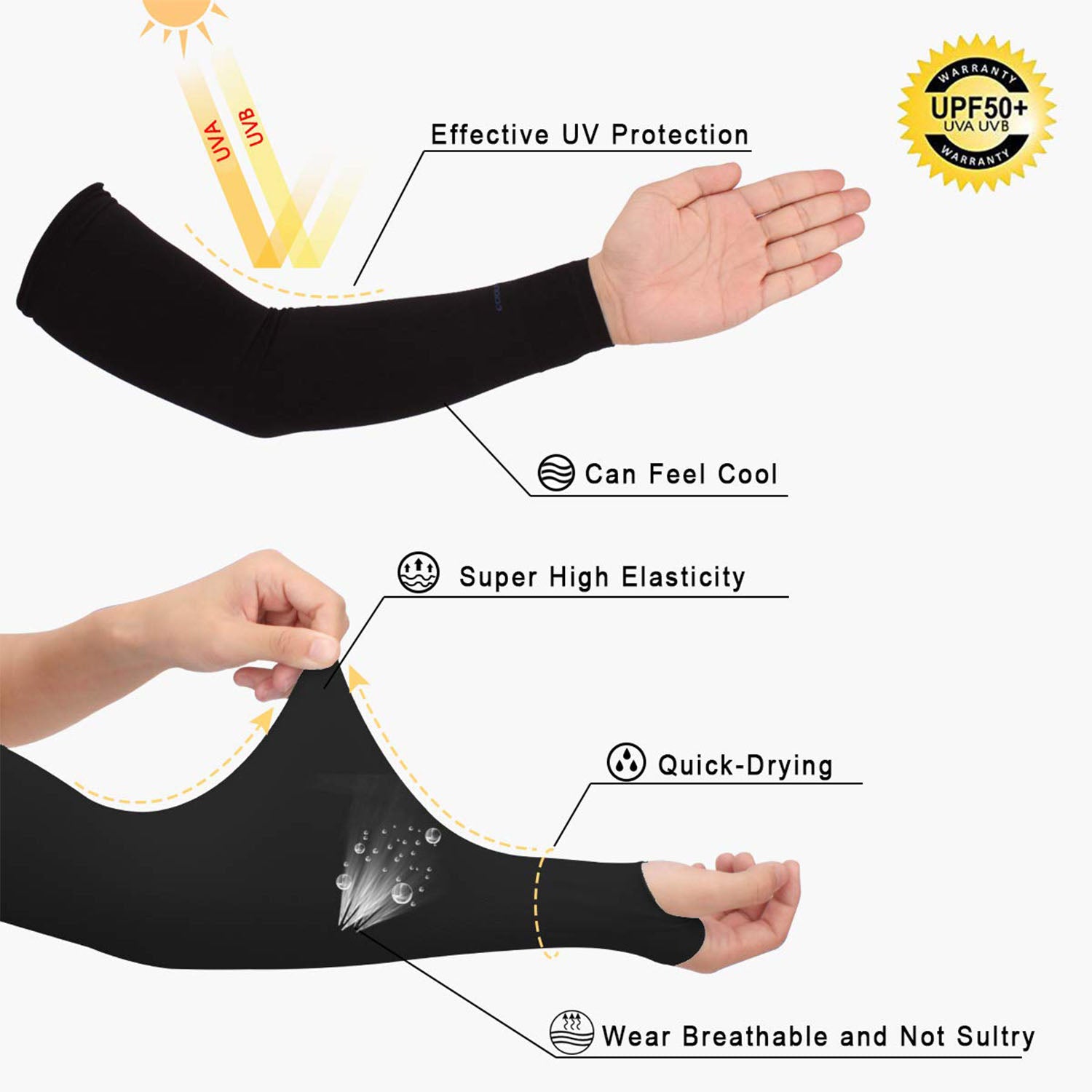 UV Protection Arm Sleeves (4 Pack)