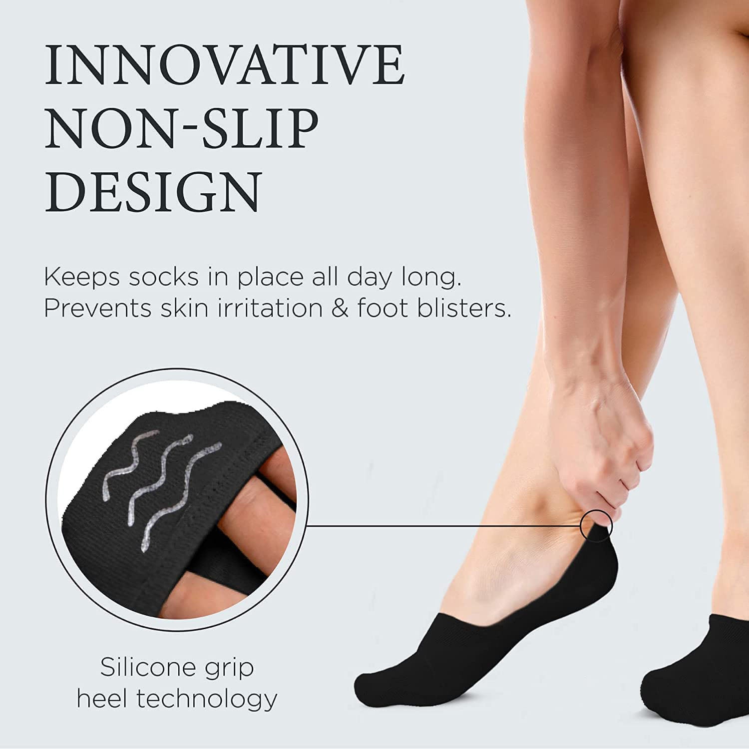 No Show Socks for Women & Men (6 Pack)