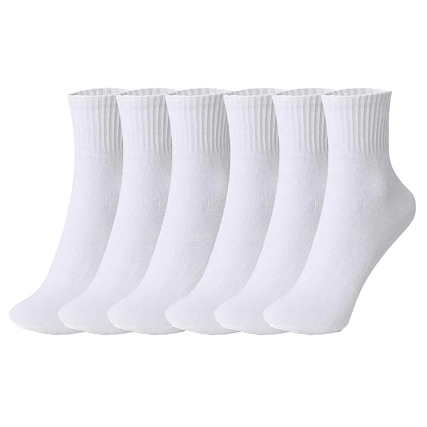 TENDSY Men's & Women's Cotton Ankle Socks | 6 Pairs Pack | Black & White Soft Socks for Everyday Comfort | Gym, Office, School Wear | Durable, Stretchable, All-Season Fit