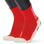 TENDSY Anti Slip Athletic Socks for Men | Pack of 3 Non Slip Grip Dotted Socks for Football, Running, Gym, Cycling & Outdoor Sports | Comfortable Cotton Ankle Socks