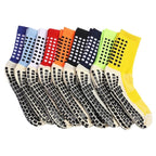 TENDSY Anti Slip Athletic Socks for Men | Pack of 3 Non Slip Grip Dotted Socks for Football, Running, Gym, Cycling & Outdoor Sports | Comfortable Cotton Ankle Socks