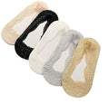 TENDSY No-Show Lace Socks, Pack of 5, Multicolour