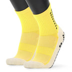TENDSY Anti Slip Athletic Socks for Men | Pack of 3 Non Slip Grip Dotted Socks for Football, Running, Gym, Cycling & Outdoor Sports | Comfortable Cotton Ankle Socks