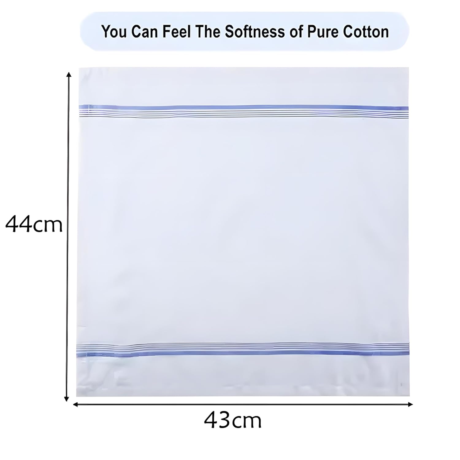 Cotton Men's Handkerchief Set | Premium White Striped (6 Pack)