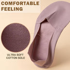 TENDSY No Show Socks for Women | Low Cut Cotton Blend | Non-Slip Heel Grips | Multiple Colors | Pack of 6 Pairs | Breathable & Comfortable Everyday Socks for Women