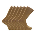 Classic Brown Unisex Dress Socks (6 Pack)