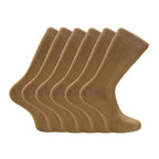 Classic Brown Unisex Dress Socks (6 Pack)