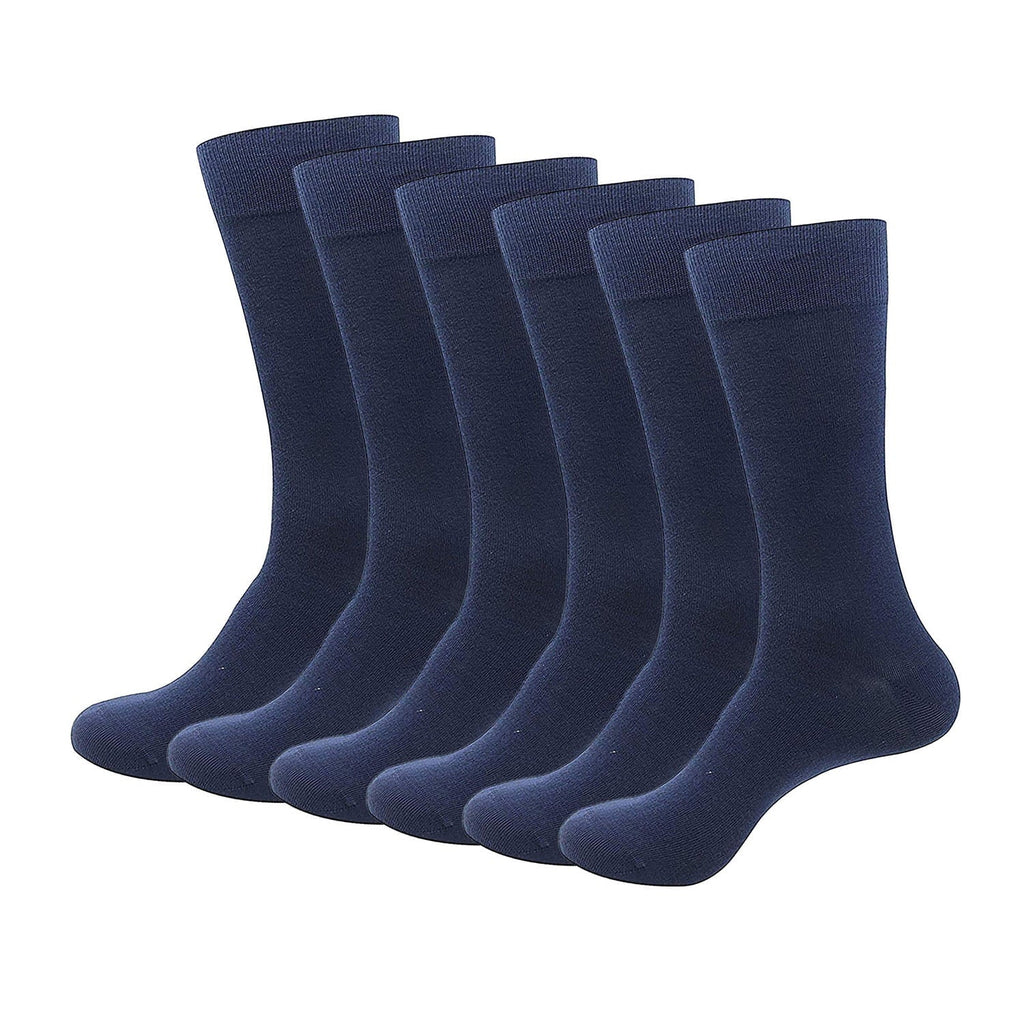 Navy Blue Unisex Dress Socks (6 Pack)