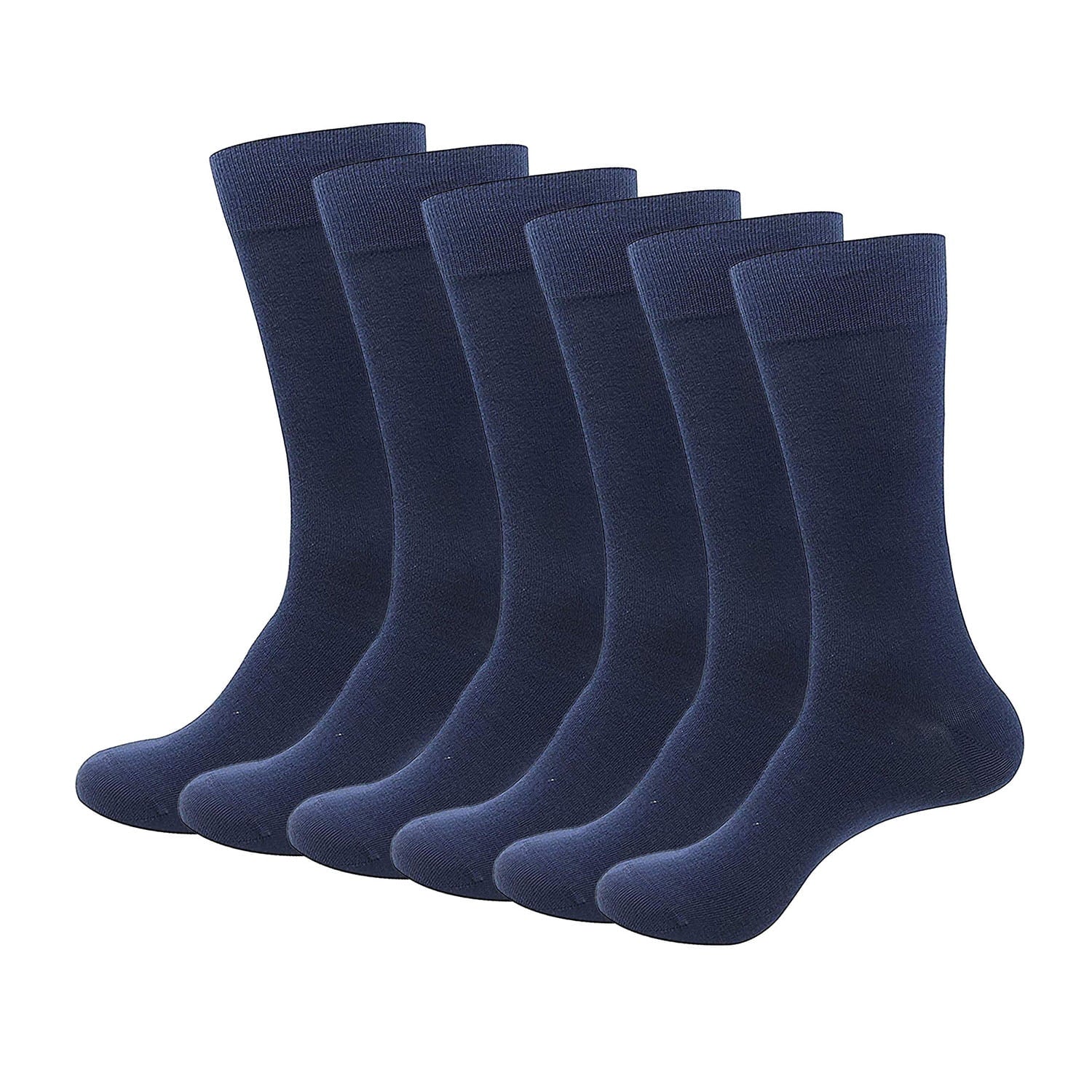 Navy Blue Unisex Dress Socks (6 Pack)