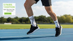 TENDSY Men’s and Women's Crew Socks Pack of 5 - Lightning Bolt Printed Cotton Athletic Sports Socks for Gym, Running & Casual Wear - Breathable Comfort, Free Size (Multicolor)