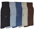 TENDSY Men's Cotton Crew Socks, Mid-Calf Length, Pack of 5, Formal and Casual Wear, Multiple Colours