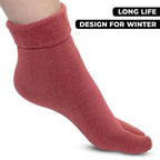 TENDSY Women's Thermal Winter Socks - Super Thick, Warm & Cozy Woolen Socks for Extreme Cold Weather - Hiking & Crew Style - 4 Pairs - Free Size