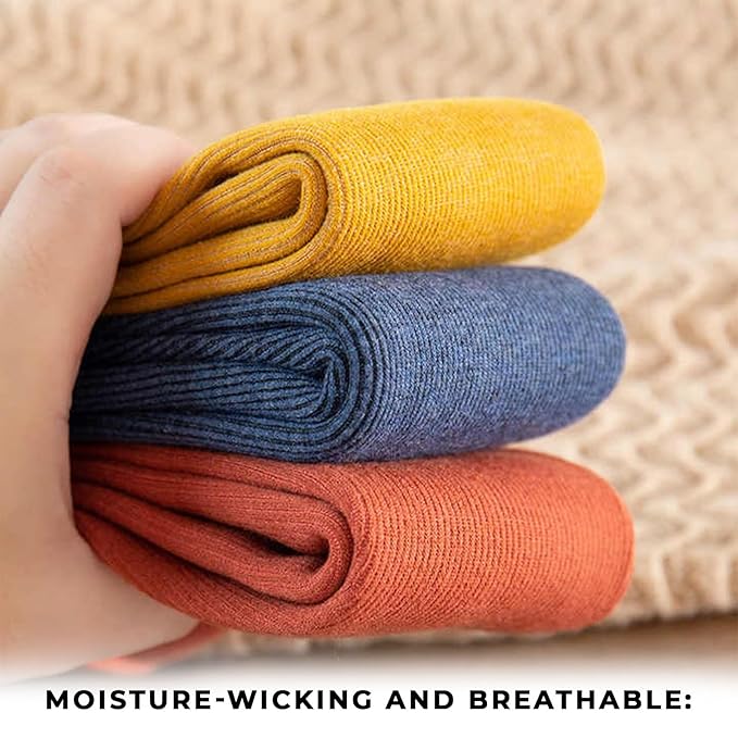 TENDSY Women's Thermal Winter Socks - Super Thick, Warm & Cozy Woolen Socks for Extreme Cold Weather - Hiking & Crew Style - 4 Pairs - Free Size