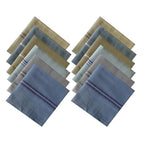 Cotton Men's Handkerchief Set | Premium Multicolor (12 Pack)