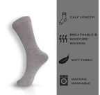 TENDSY Men's Cotton Crew Socks, Mid-Calf Length, Pack of 5, Formal and Casual Wear, Multiple Colours