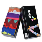 Funky Colorful Crew Socks, Set of 4 Pairs