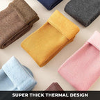 TENDSY Women's Thermal Winter Socks - Super Thick, Warm & Cozy Woolen Socks for Extreme Cold Weather - Hiking & Crew Style - 4 Pairs - Free Size