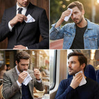 Cotton Men's Handkerchief Set | Premium White Striped (6 Pack)