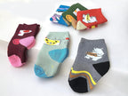 Animal Print Warm Socks for New Born Baby (0-1 year) | Cozy Winter Pack (6 Pack)