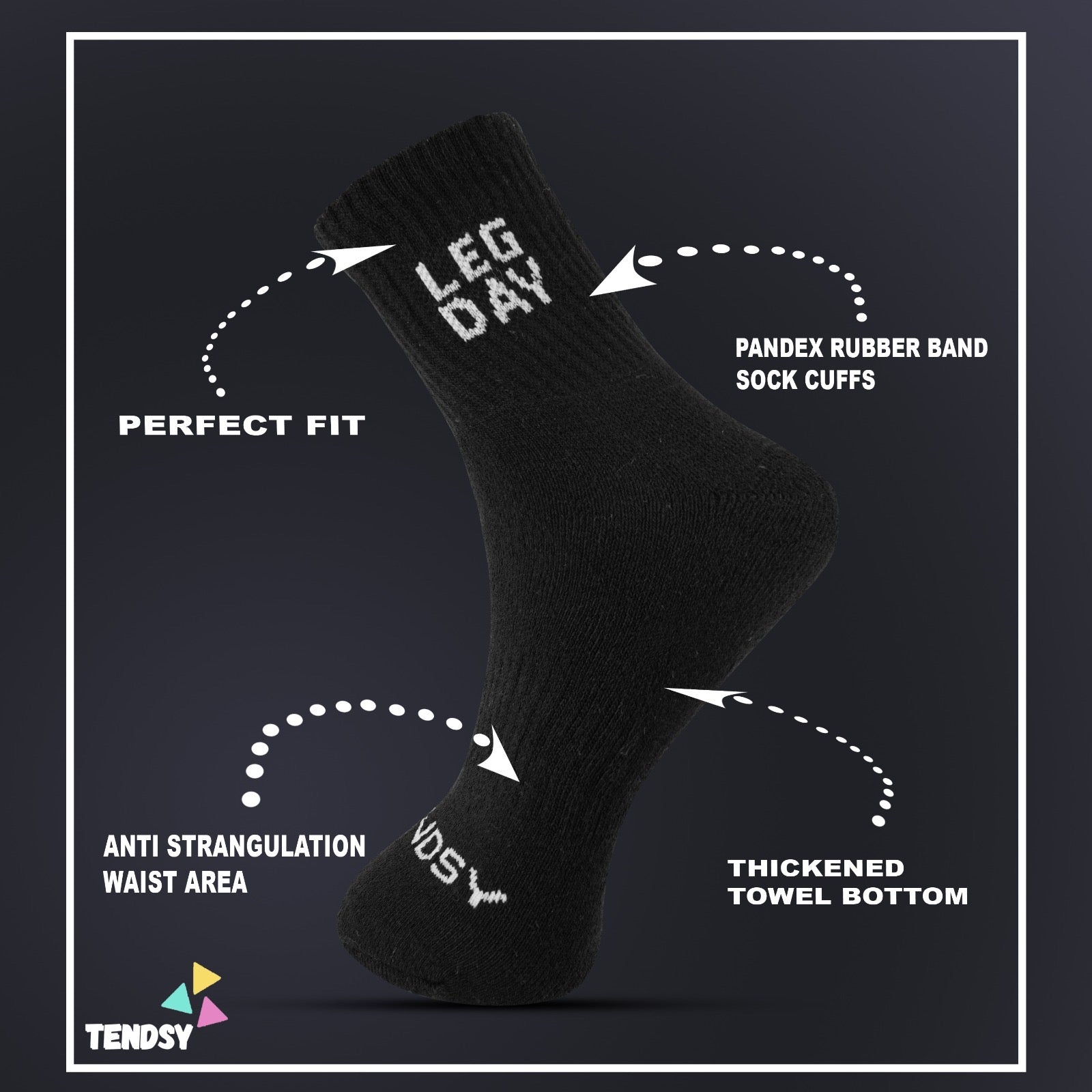 Motivational Gym Socks for Men & Women (6 Pairs)