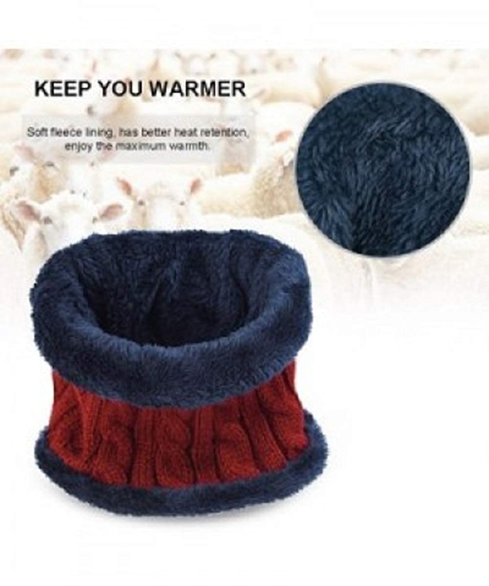 Beanie Cap for Women with Scarf | Winter Wear Set (Maroon)