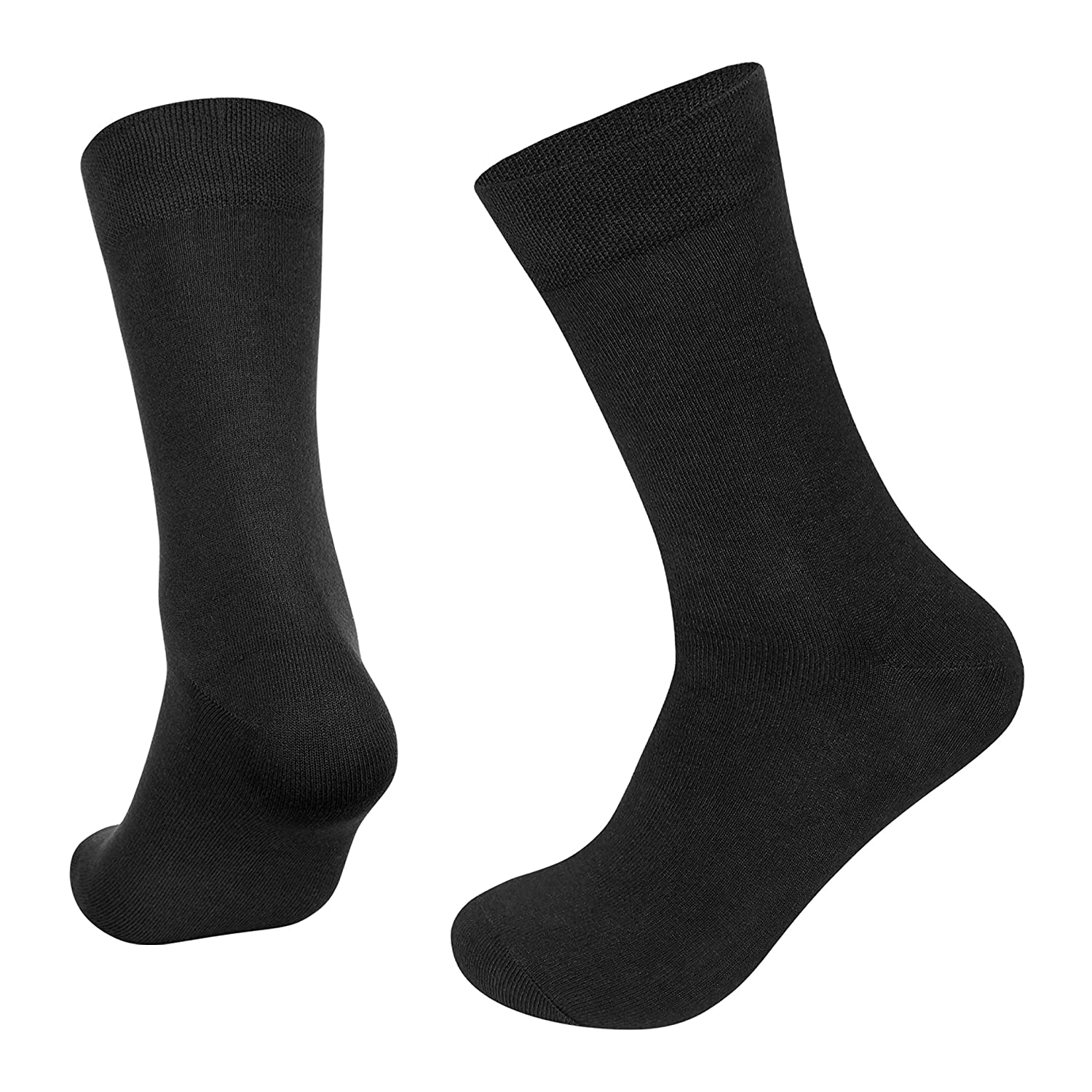 Black Unisex Dress Socks (6 Pack)