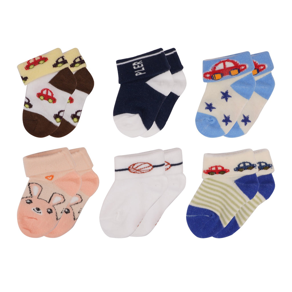 Cute Socks with Animal Designs for Kids (6 Pack)
