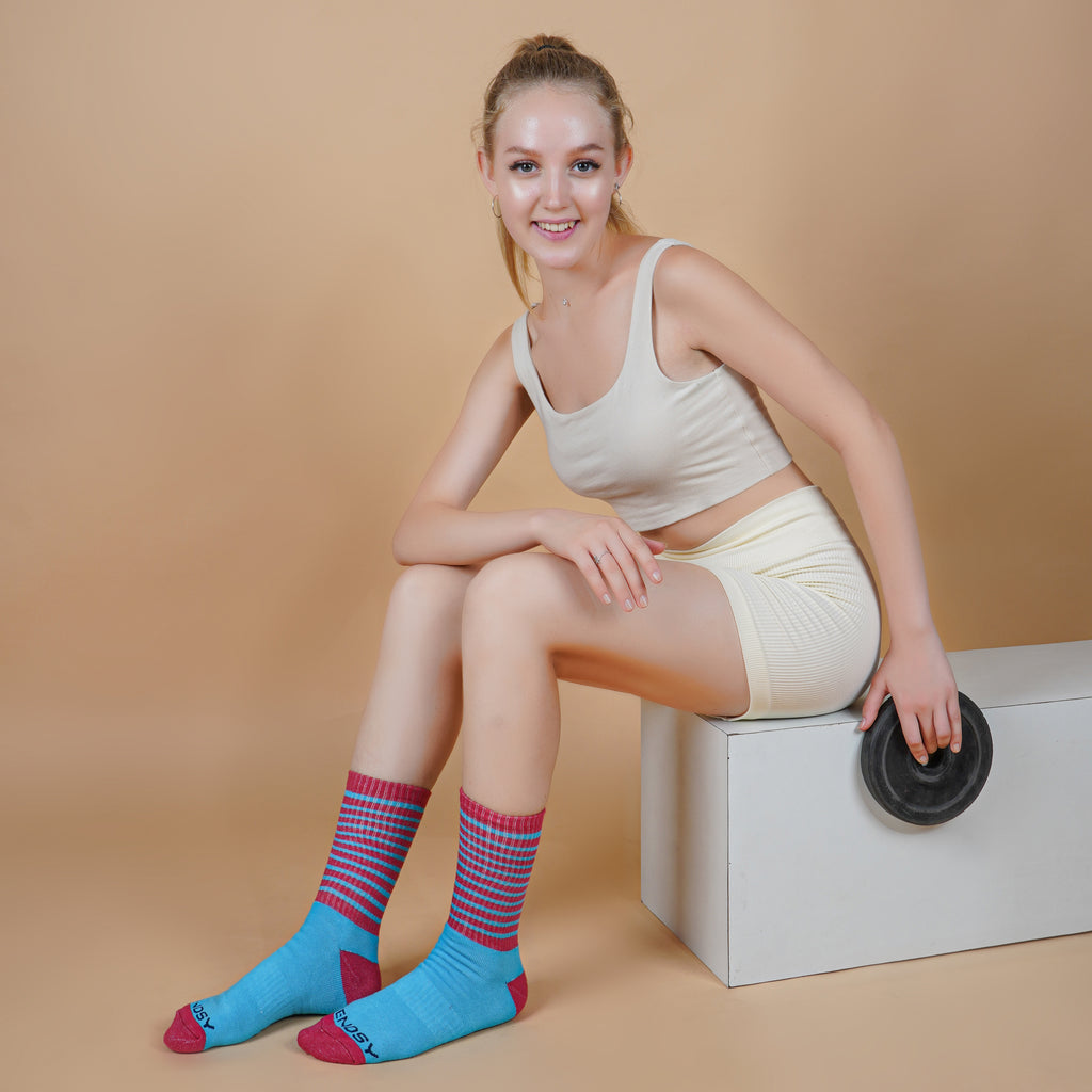 Colorful Printed Crew Socks for Men & Women (6 Pack)