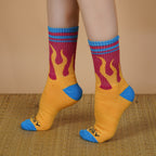 Colorful Printed Crew Socks for Men & Women (6 Pack)