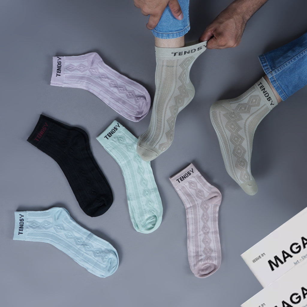 Women's Multi Color Ankle Socks (6 Pack)