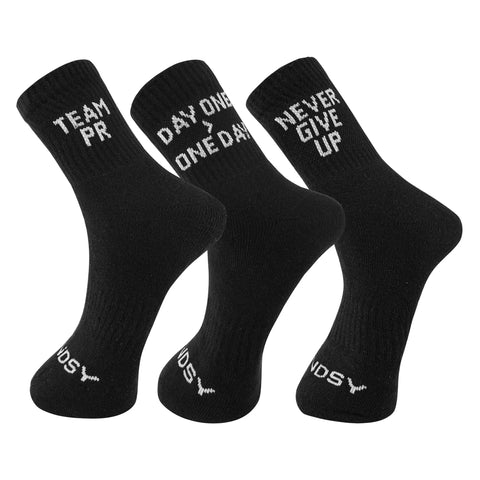 Gym Socks | Motivational Workout Crew Socks (3 Pairs)