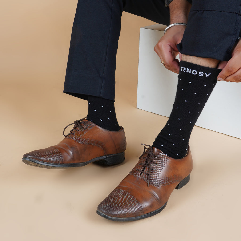 Men's Crew Socks | Elegant Polka Dot (3 Pack)