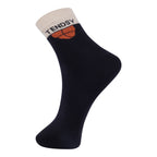 TENDSY Kids Cotton Ankle Socks Pack of 5 | Boys & Girls Basketball Sports Print | Soft Breathable School Casual Socks