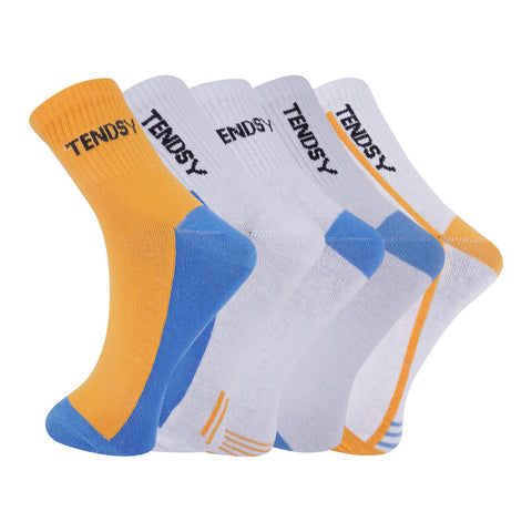 TENDSY Cotton Ankle Socks for Men & Women | Soft, Comfortable, Breathable, Anti-Odor Sports Socks | Multicolor Pack of 5 for Running, Gym, Training & Daily Use