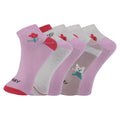 TENDSY Women & Girls Cotton Ankle Length Socks - Pack of 5 - Breathable Multicolor Floral Printed Socks for Ladies - Soft Comfortable Everyday Wear for All Seasons - Low Cut Socks