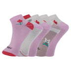 TENDSY Women & Girls Cotton Ankle Length Socks - Pack of 5 - Breathable Multicolor Floral Printed Socks for Ladies - Soft Comfortable Everyday Wear for All Seasons - Low Cut Socks